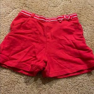 girls (kids) red shorts